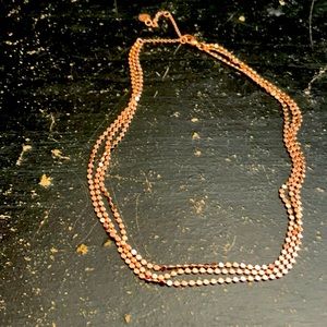 Beautiful rose gold Pura Vida layered necklace